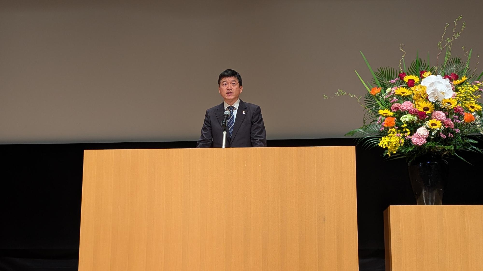 益田市の山本浩章市長のあいさつ