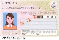 マイナンバーカード表面のみほんの写真