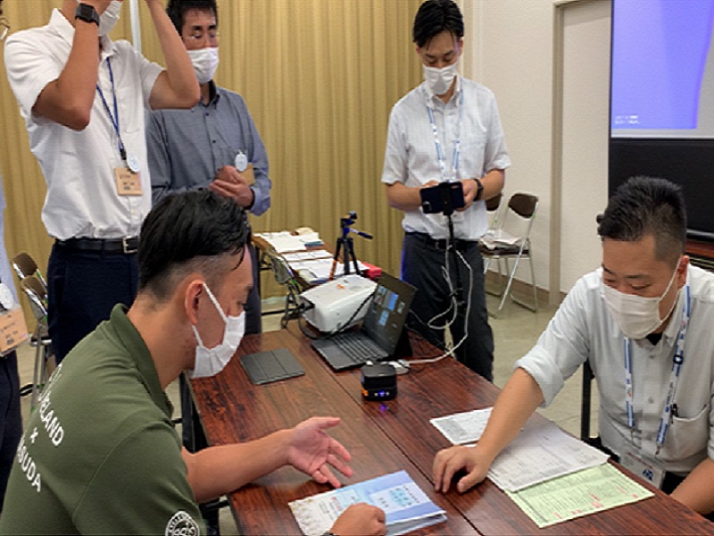 三重県松阪市でのおくやみコーナーシミュレーション体験の様子