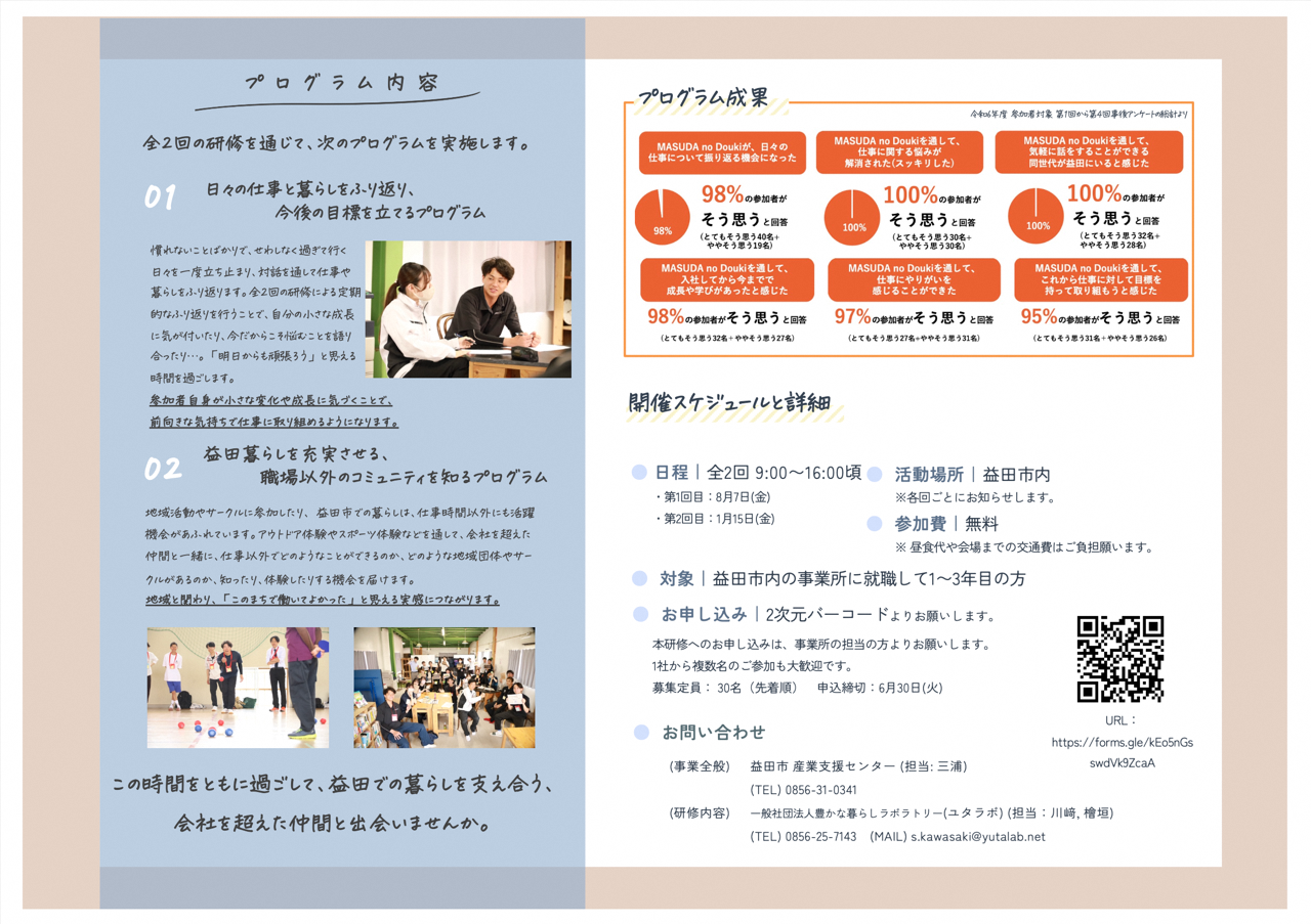 Masuda no  Doukiチラシ裏面