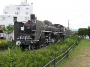 展示してある蒸気機関車の写真