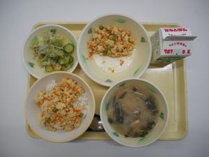 令和3年10月6日（水曜日）の給食の写真