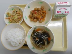 令和3年10月18日（月曜日）の給食の写真