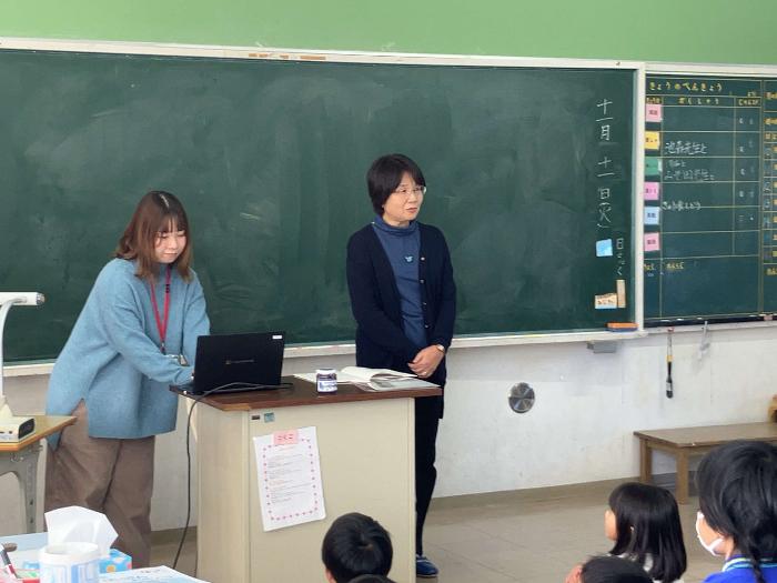匹見小学校での授業の様子