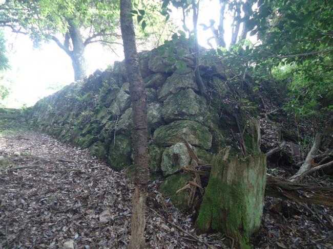 石塔寺権現の石垣の写真