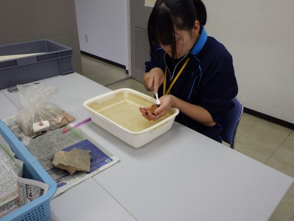 洗い作業の様子