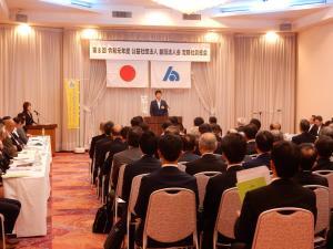 益田法人会第8回定時社員総会にて挨拶を述べる市長の写真