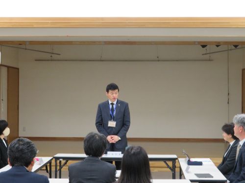 益田市総合教育会議に出席している市長の写真