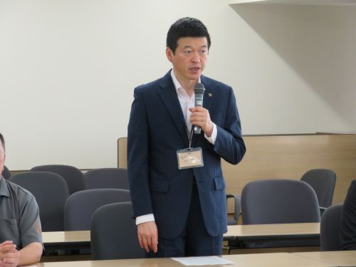 益田市連合自治会長会総会に出席の市長の写真