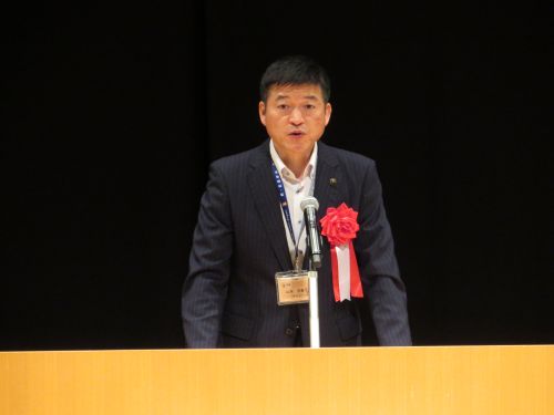 萩・石見空港利用拡大促進総決起大会に出席の市長の写真1