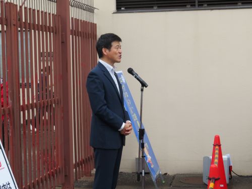 萩・石見空港「空の日まつり」に出席の市長の写真