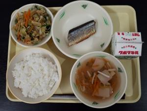 10月8日の給食の写真