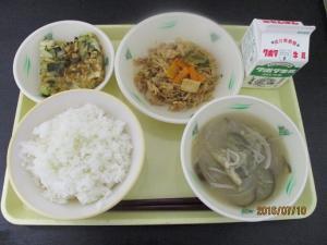 7月10日の給食の写真