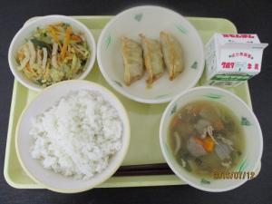 7月12日の給食の写真